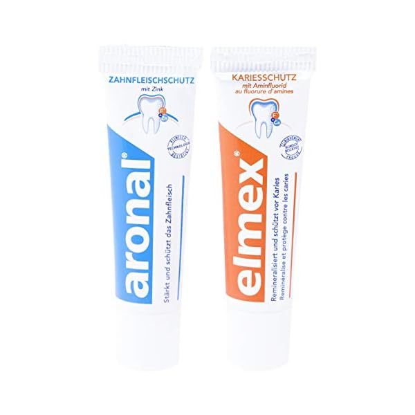 aronal und elmex mini Zahnpasta Doppelschutz Reisegröße, 24 ml Zahncreme – Bild 3