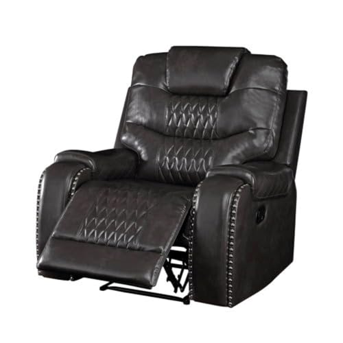 Image of Torque - Mikkel Leatherette Recliner Sofa 3+2+1 Seater Manual Black | Adjustable 6 Seater Recliner with Cup Holder Storage for Living Room Bedroom | 1 Year Warranty