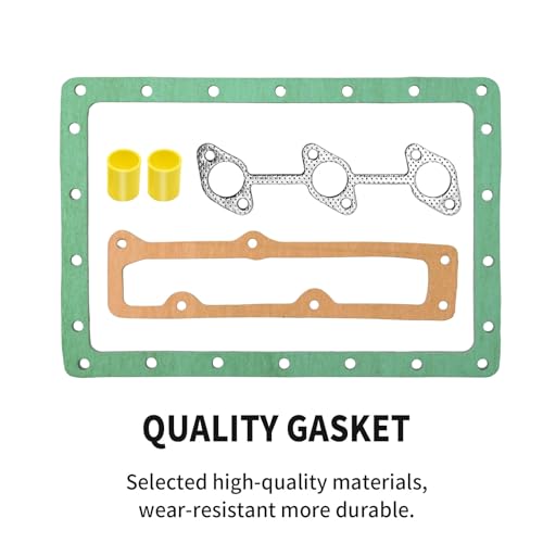 Image of 1E043-99350 D1105 Gasket Kit Cylinder Head EX-Manifold Water Flange Gasket Compatible with Kubota D1105T Engine B2410HSDB Tractor FZ2400 Front Mower Replaces 16226-99364 4183637