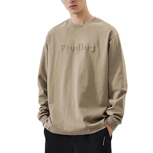 Sweat-shirt à capuche sans capuche manches longues et coupe ample style décontracté