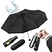 Produktbild SLTAXAR Kompakter Regenschirm Sturmfest mit 8 Rippen Taschenschirm Schwarz Mini Umbrella Pocket Taschenschirme Faltender UV-Regenschirm Minischirm Leicht Mini Schirm Damen Perfekt für Jede Handtasche