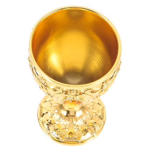 MOLUCKFU Copa de Vino Metálica Retro Pequeña de Resistente y Elegante para Degustación y Uso Doméstico Diseño Europeo Portátil y Duradero