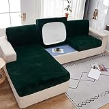 GZGLZDQ Velvet Plush L Shaped Sofa Cover Polar Fleece Stretch Cover for Fits Couch, Armchair, Lovese