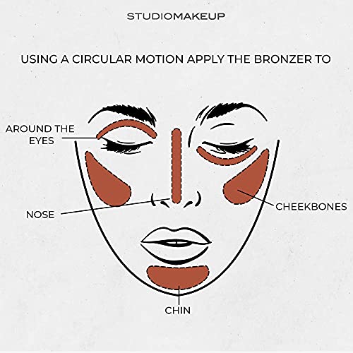Studiomakeup Sun Touch Bronzing Powder For Sun Kissed Face (Mirage Shade) – Natural Bronzer Palette W/ Light-Diffusing Pigments - Even Coverage Bronzer Powder - Makeup Bronzer - Suitable For All Skin Types #TOP4
