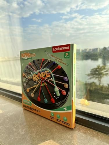 Louismann Brainy Knots – Rope Challenge Puzzle Knobelspiel mit Seil Logik Strategiespiel Logik Spiele Knot für Kinder ab 3 Geschicklichkeitsspiel Lernspiel für die ganze Familie (Patentschutz)