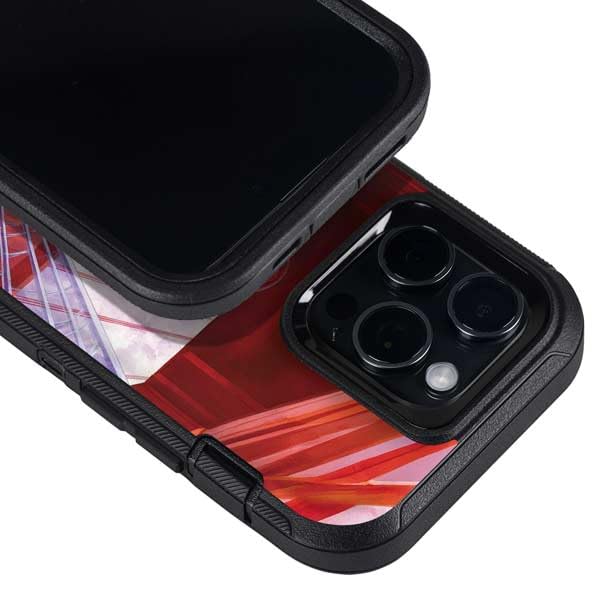 Skinit Decal Phone Skin Compatible with OtterBox Defender iPhone 15 Pro Max - Officially Licensed Marvel Spiderman Web Slinger Design