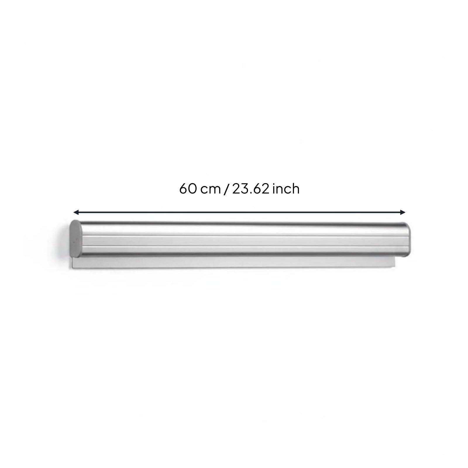 Porte-menus Aluminium Barre Restaurant Organiseur de Tickets Support Mural Rail d'Affichage Système Fluide Idéale Environnement de Travail Dynamique Self-service Gestion Commandes, 60CM