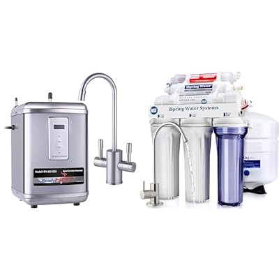 Ready Hot 41-RH-300-F560-BN Instant Hot Water Dispenser System, 2.5 Quarts & iSpring RCC7AK, NSF Certified 75 GPD, Alkaline 6-Stage Reverse Osmosis System