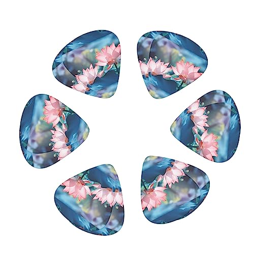 Lot de 12 médiators en forme de plantes de lotus pour guitare électrique et basse - Les Beatles, Paul McCartney, John Lennon, RIngo Starr, George Harrison Lot de 12 médiators en forme de plantes de lotus pour guitare électrique et basse – Image 3