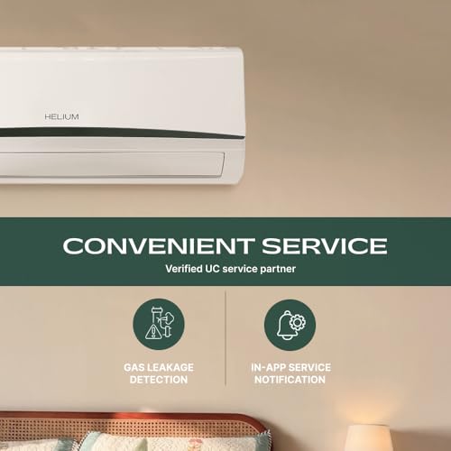 Image of Helium Smart Inverter Split AC, 0.8 Ton, 2027 New 3 star rated, 2700 W Cooling Capacity, App Controlled, AI Energy Saving, Gas Leakage Detection, 100% Copper | 083HAI26AESC