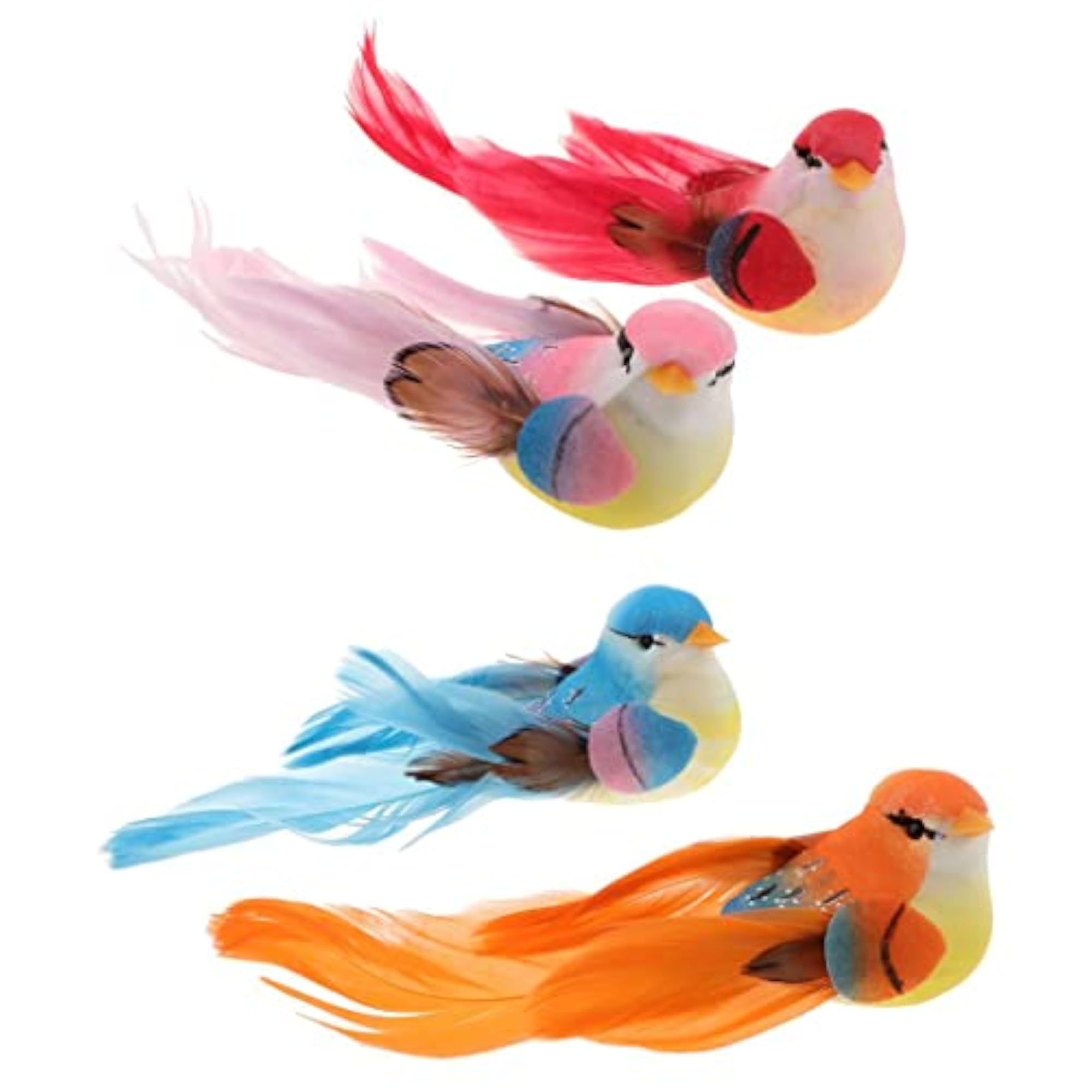 4pcs Artificial Birds Simulation Home Decor