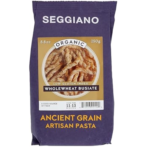 SEGGIANO Organic Ancient Grain Whole Wheat Busiate, 8.8 OZ Cover