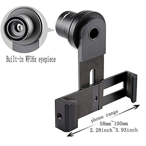Starboosa Microscope Lens Adapter - Built-in WF16x Eyepiece - Smartphone Camera Adapter Mount - Made of Aluminum Alloy - Easy to use and Stable (for Eyepiece Tube Inner Diameter 23.2mm/0.913inch) - Thumbnail 3