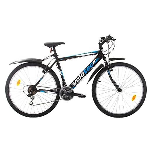Multibrand PROBIKE - Bicicleta de montaña de 26 Pulgadas, Marco de Aluminio, 18 velocidades, Bicicleta para Hombre y niño, Guardabarros Adecuado a Partir de 165-183 cm (Negro y Azul)