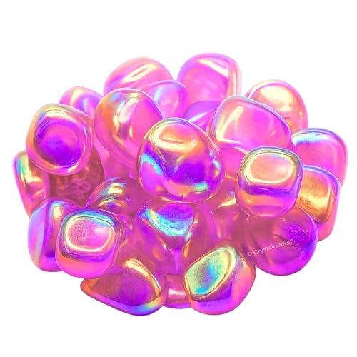 Image of Certified Rose Aura Quartz Crystal Healing Tumbled Stone, Natural Polished Crystals for DIY Crafts, Manifestation, Meditation, Pooja Feng Shui and Reiki Healing (30 Grams)