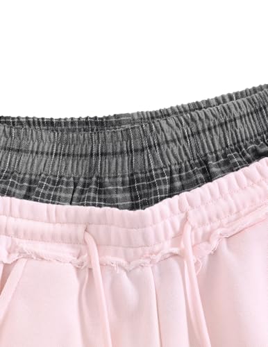 Image of Aelfric Eden Baggy Wide Leg Sweatpants for Women Men Double Elastic Waisted Streetwear Y2K Casual Trouser with Pockets