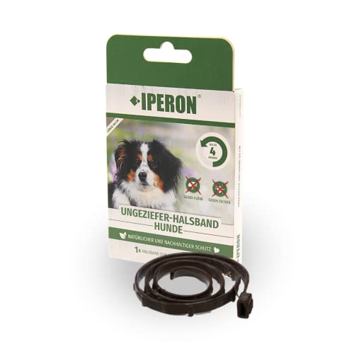 2 x IPERON® Flohhalsband Hund 60 cm Zeckenhalsband für Hunde Zeckenschutz Flöhe Abwehr Cover