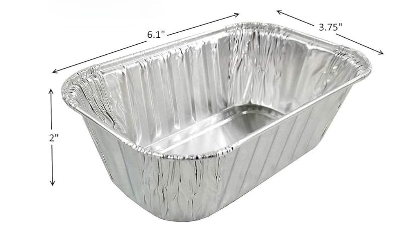 ProPac & Seal Mini moldes desechables de papel de aluminio con tapas transparentes de cúpula (paquete de 25) (25)