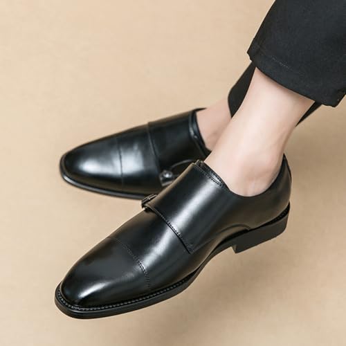 Men’s Exquisite Genuine Leather Monk Brogues — Single-Strap Design, Hand-Carved Wooden Heels with Anti-Crack Treatment, Vegetable-Tanned Leather.2