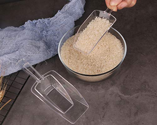 SCSpecial Kitchen Scoops Set of 6 Clear Plastic Scoops with 3 Different Sizes Clear Candy Scoops, Transparent - Image 4
