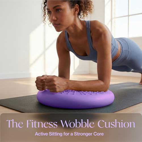 Image of Tumaz Wobble Cushion - Wiggle Seat to Improve Sitting Posture & Stay Focused for Sensory Kids, Balance Disc to Core Strength & Flexible Seating [Extra Thick Balance Board, Pump Included Wobble Board]