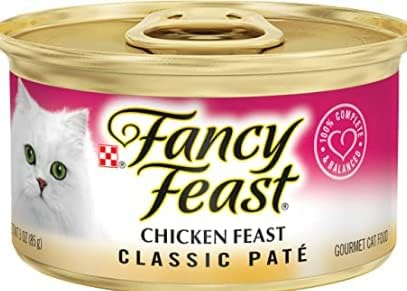 Miniatura 4 de Fancy Feast - Paquete de paté - 30 latas (10 latas de salmón clásico paté y camarón) (10 latas de carne tierna clásica paté) (10 latas de pollo