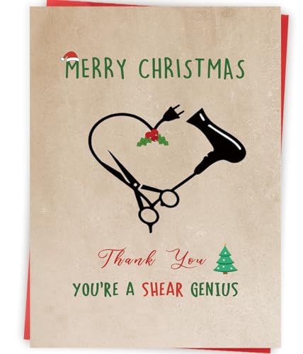 Abeletree Christmas Thank You Card for Beautician, Appreciation Gifts for Beauty Shop...