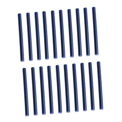 OUNONA 20個 彩色 熱溶着グルースティック 藏青色 ホットメルト接着剤 強力接着 多用途 工芸品 接着用 持ち運び簡単 無臭