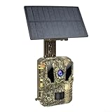 Startbuymore Fotocamera con pannello solare di ricarica, uscita video 4K, acquisizione 64MP, controllo app WiFi, display da 2,0 pollici, 850 nm