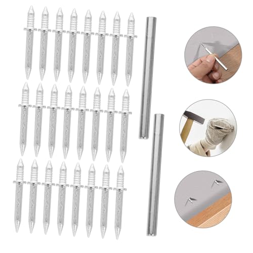OSALADI 200pcs Clavos de Doble Cabeza, Clavos para Molduras sin Marcas, Clavos de Doble Punta para Madera miniatura 3