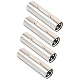 Smithok 4 Pack 3-Pin XLR Adapter, XLR Male to Male
