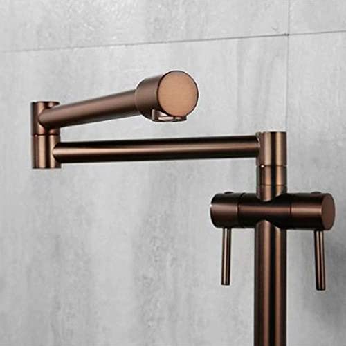 Robinet de cuisine noir et gold au design de bec pliant 360 - 5