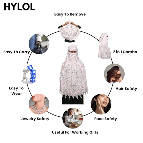 Image of HYLOL Pure Cotton Innovative Stylish Printed Pattern Fancy Scarf With Sun Protection Cover Face Cotton Mask for Women's and Girls