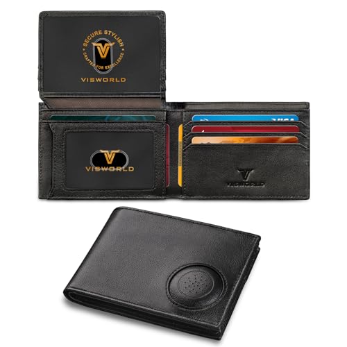 Men's Wallet with Airtag Holder, Full-Grain Leather Wallet for Apple Air Tag, Airtag Wallet Men with 2 ID Windows, 13 Card Slots