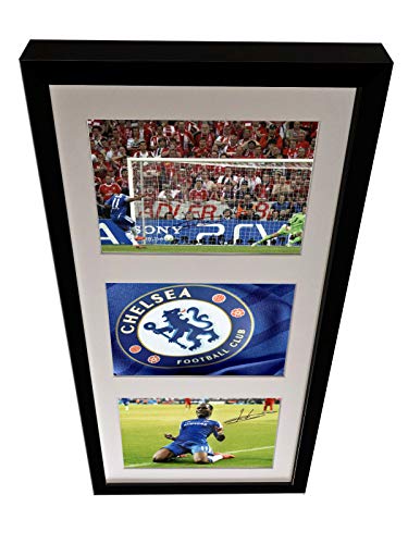 Kicks Signée por Didier Drogba Chelsea Champions League autógrafo Triple Photo