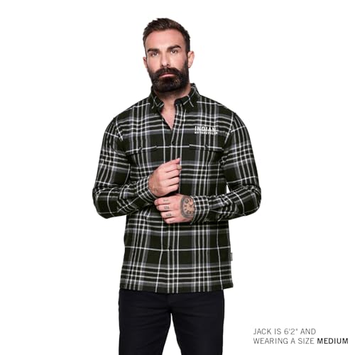 Indian Motorcycle Men's San Antonio Plaid Shirt, Black3