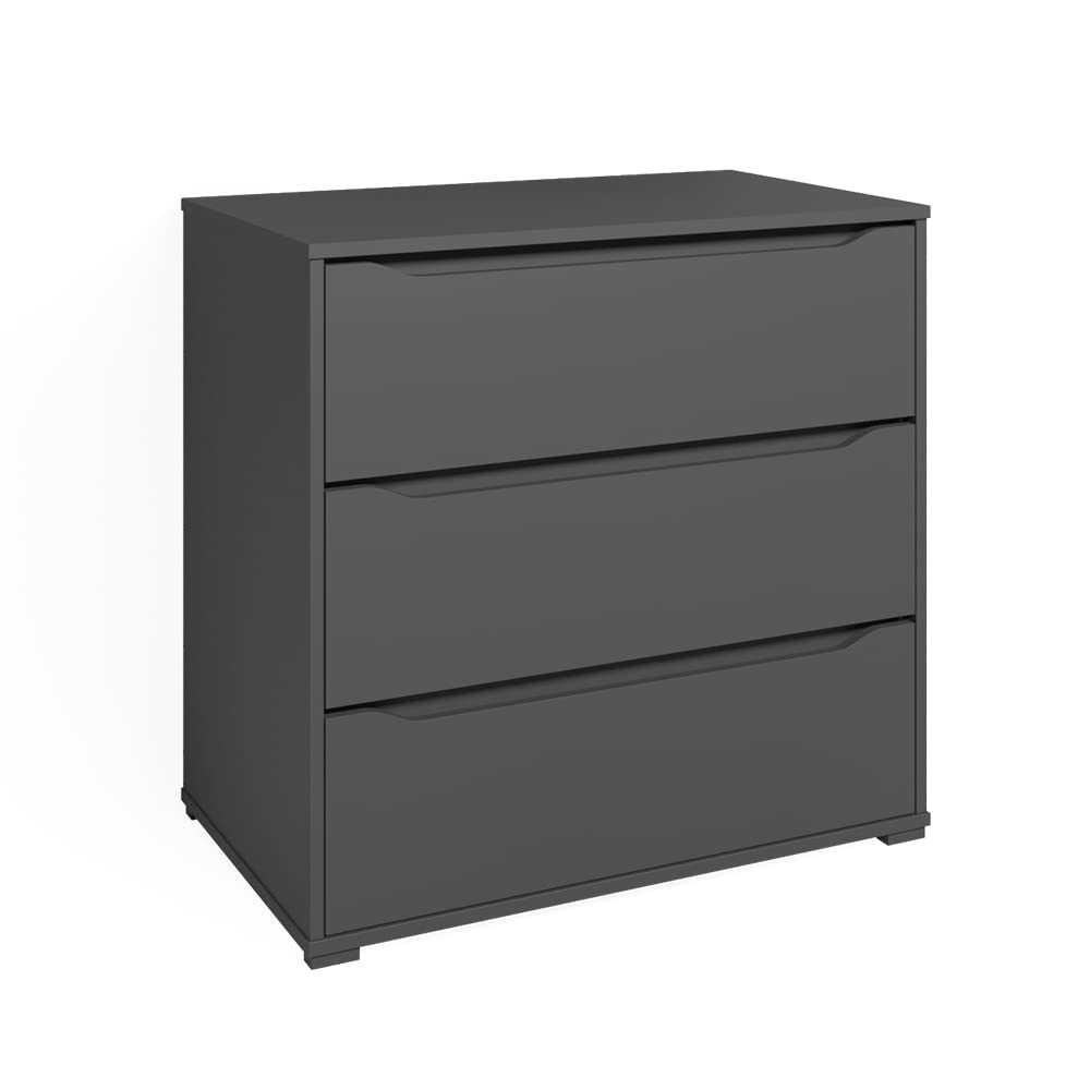 Vicco Cassettiera per camera da letto Ruben, Antracite, 48 x 77.6 cm con 3 cassetti, per riporre abiti e oggetti di uso quotidiano