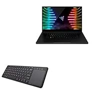 BoxWave Keyboard Compatible with Razer Blade Pro 17 (2021) - GeForce RTX 3060 (Keyboard by BoxWave) - MediaOne Keyboard with TouchPad, USB Fullsize Keyboard PC Wireless TrackPad - Jet Black