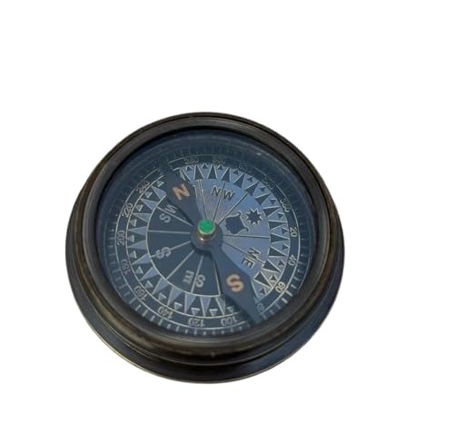 Antique Style Nautical Brass Compass – Vintage Maritime Navigation Instrument for Ship Decor, Collectible for Home, Office, or Gift Display-image-39