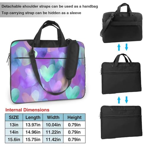 Bolso para laptop 14 pulgadas impermeable morado neón miniatura 4