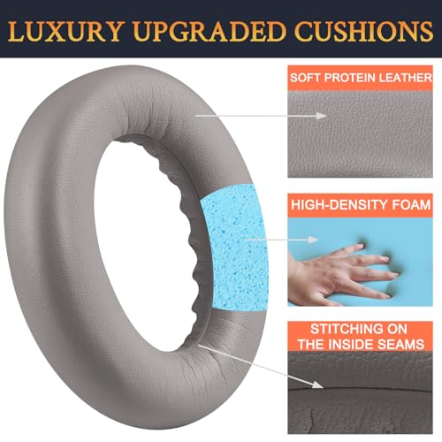 Image of SOULWIT Replacement Earpads for Bose QC Ultra /New QuietComfort Ultra(2nd Gen) Wireless Headphones, Ear Pads Cushions with Softer Protein Leather, High-Density Noise Isolation Foam - Sandstone