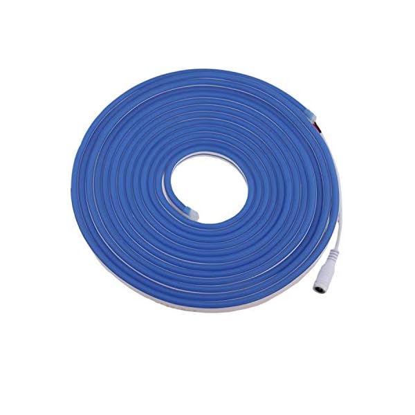 Rextin 16. 4ft dimmable white led light strip flexible silicone led neon rope lights dc12v ip67 for diy indoor & outdoor sign letters kichen clubs shopping malls holiday event