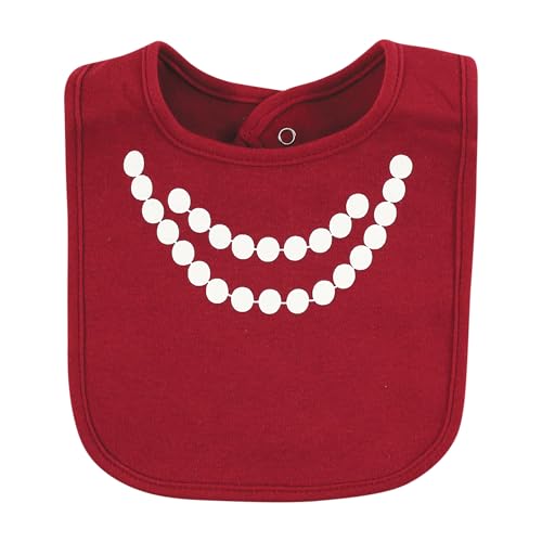 Image of Hudson Baby Infant Girl Cotton Bibs, Mini Diva, One Size