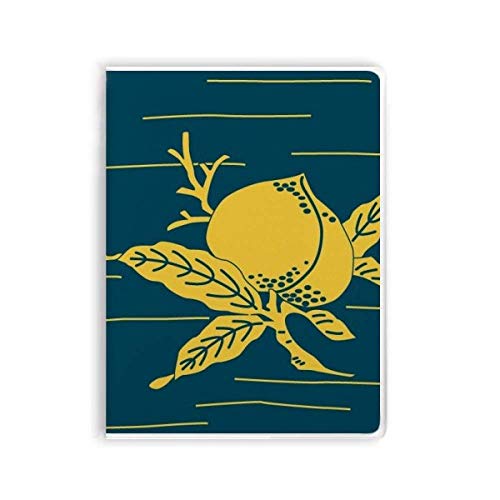 Carnet de notes couverture souple motif pêche jaune pour écriture et croquis