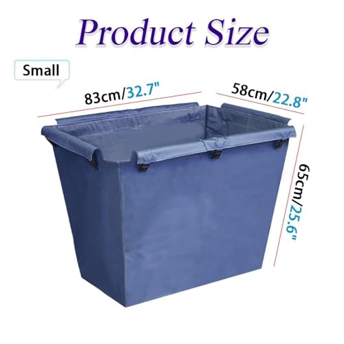 Sac de doublure imperméable pour panier à linge roulant de rechange amovible - 4
