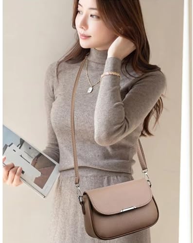 Image of Women's Brown Handbag - Stylish PU Leather Sling & Shoulder Bag with Adjustable Strap | Elegant Daily Office & Casual Tote Bag