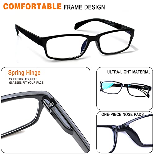 Image of JOSCHOO Computer Reading Glasses for Women and Men 6 Pack Blue Light Blocking Spring Hinge Readers