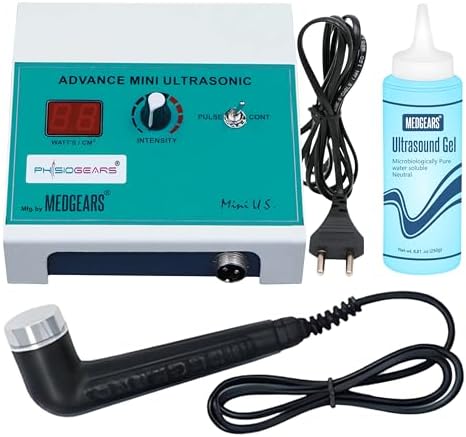 Physiogears Digital Ultrasound Ultrasonic Physiotherapy Machine Mini US Physiotherapy Equipments portable Extra Care with 1 Year Warranty