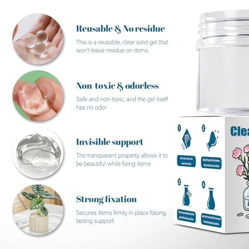 14.08 oz Exhibits Fixing Gel for Museum, Removable Clear Museum Paste Putty Wax, Reusable & No Residue, Fixed Collection Artifacts and Decorations to Prevent Vibration, Falling — view 2