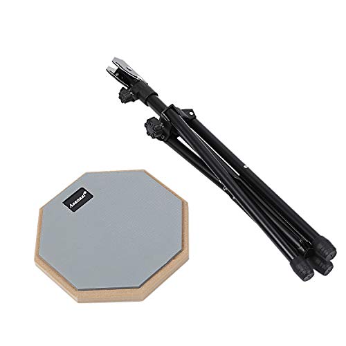 Cuasting 8 Inch Grijs Rubber Houten Stom Drum Praktijk Training Drum Pad met Stand voor Percussie Instrumenten… - Image 8